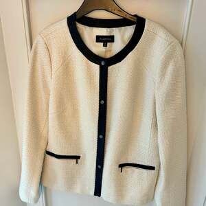 Talbots Grosgrain-Trim Tweed Jacket